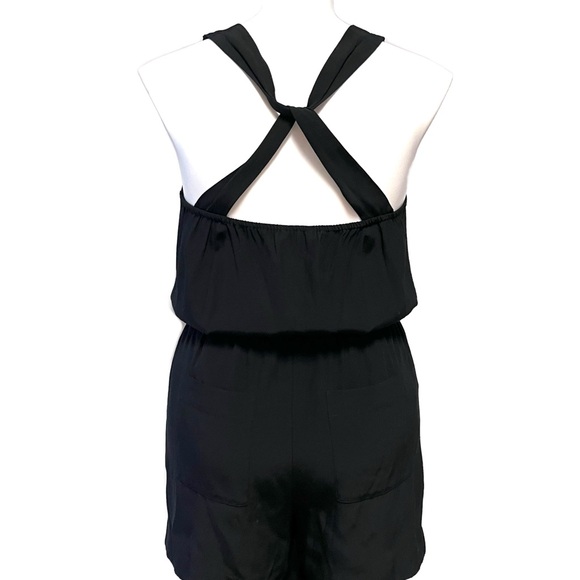 Loft Surplice Romper Playsuit Crisscross Size Medium NWT Black Resort Vacation - Picture 5 of 14